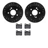 Dynamic Friction Co 8502-63019, Rotors-Drilled and Slotted-Black with 5000 Advanced Brake Pads, Zinc Coated 8502-63019